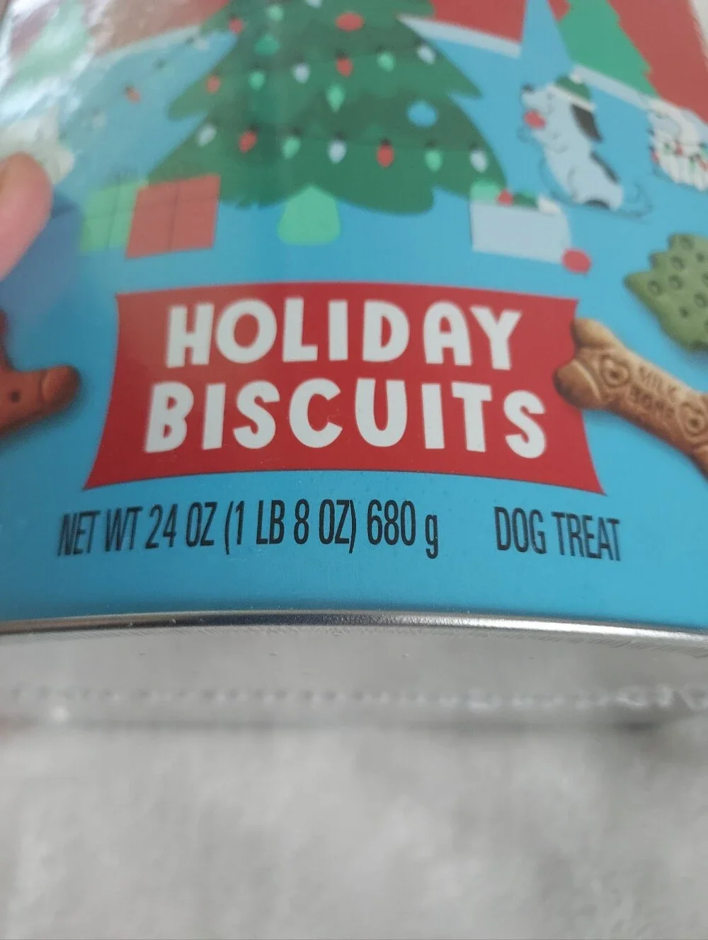 Milk Bones Ltd Edition Festive Holiday Tin Of Small Dog Treats Biscuits 24oz